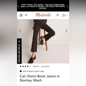 Black cali Demi-boot madewell jeans